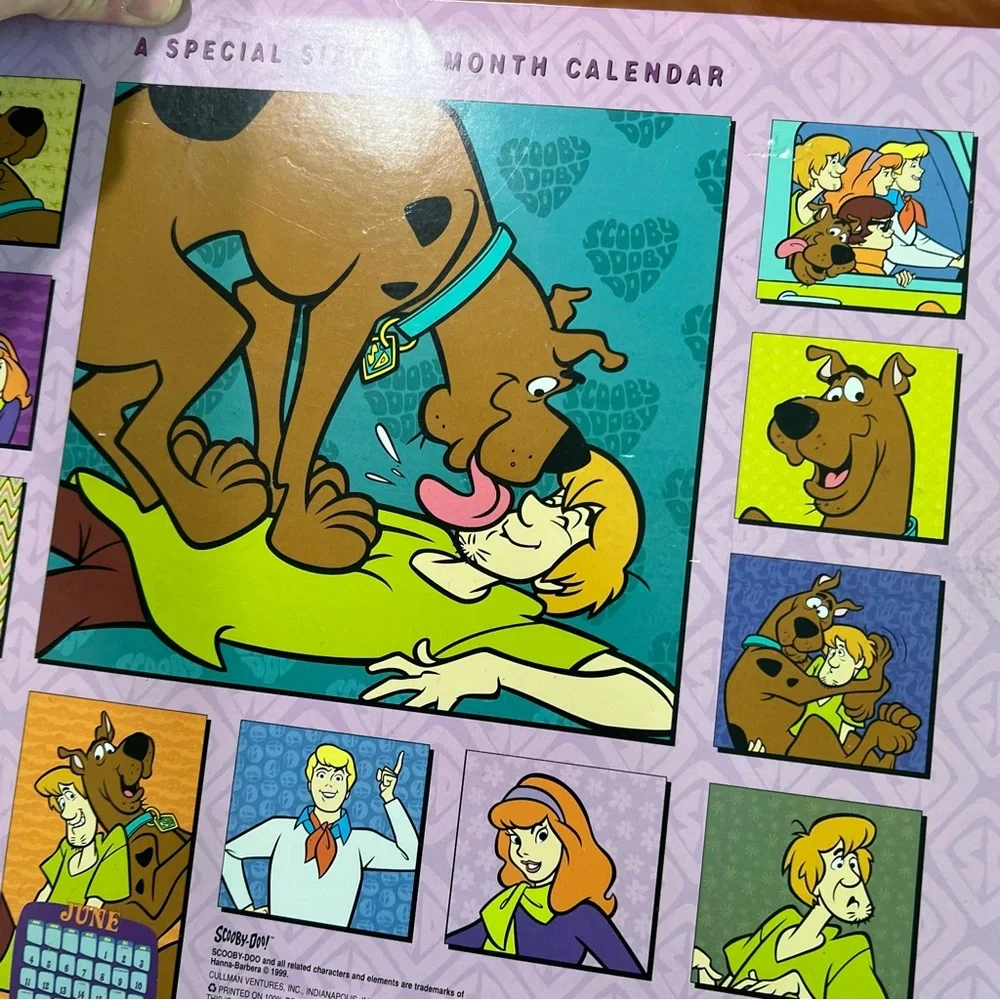Vintage 2000 Scooby Doo Calendar with Poster Y2K